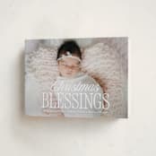 "blessed welcome" - Holiday Birth Announcement Cards in Snow by Susan Asbill - Folded Card