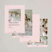 "Special Delivery" - Holiday Birth Announcement Cards in Peppermint by Megan Davis - Back of Card Options
