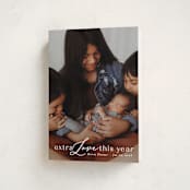 "New Year Baby" - Holiday Birth Announcement Cards in Cotton by Angela Thompson - Folded Card