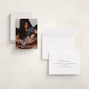 "New Year Baby" - Holiday Birth Announcement Cards in Cotton by Angela Thompson - Assembled