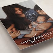 "New Year Baby" - Holiday Birth Announcement Cards in Cotton by Angela Thompson - Detail