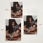 "New Year Baby" - Holiday Birth Announcement Cards in Cotton by Angela Thompson - Formats Available