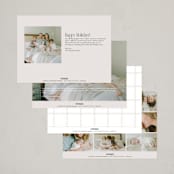 "Big Plans" - Holiday Birth Announcement Cards in Snow by Paper Raven Co. - Back of Card Options