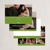 "FOIL Portrait Custom" - Holiday Birth Announcement Cards in Charcoal by Minted Custom - Back of Card Options