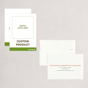"FOIL Portrait Custom" - Holiday Birth Announcement Cards in Charcoal by Minted Custom - Assembled