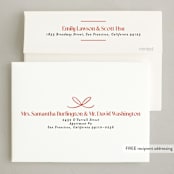 "Best Gift Ever bow" - Holiday Birth Announcement Cards in Citrus by Alethea and Ruth - FREE Recipient Addressing