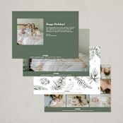"New Addition" - Holiday Birth Announcement Cards in Balsam Fir by Benita Crandall - Back of Card Options