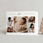 "New Addition" - Holiday Birth Announcement Cards in Balsam Fir by Benita Crandall - Folded Card