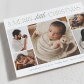 "New Addition" - Holiday Birth Announcement Cards in Balsam Fir by Benita Crandall - Detail