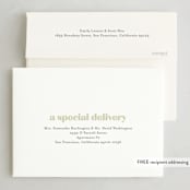"our gift" - Holiday Birth Announcement Cards in Eggshell by Angela Thompson - FREE Recipient Addressing