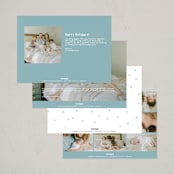 "Bundle of Joy" - Holiday Birth Announcement Cards in Wintermint by Creo Study - Back of Card Options