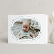 "Bundle of Joy" - Holiday Birth Announcement Cards in Wintermint by Creo Study - Folded Card