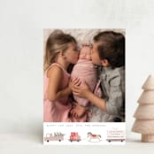 "Christmas special" - Holiday Birth Announcement Cards in Berry by Maja Cunningham - Front