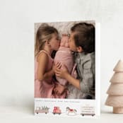 "Christmas special" - Holiday Birth Announcement Cards in Berry by Maja Cunningham - Folded Card
