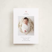 "our precious gift" - Holiday Birth Announcement Cards in Candy Cane by Carolyn Nicks - Front