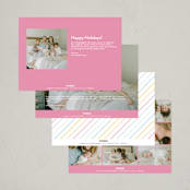 "New big love" - Holiday Birth Announcement Cards in Marshmallow by Yuliya Evseeva - Back of Card Options