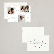 "New big love" - Holiday Birth Announcement Cards in Marshmallow by Yuliya Evseeva - Assembled