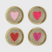"Heart coasters" - Coasters in pink by Joanna Buchanan