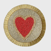 "Heart coasters" - Coasters in pink by Joanna Buchanan
