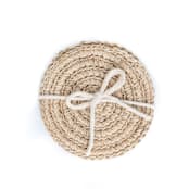 "S/4 Fique Spiral Coasters" - Coasters in beige by Powered By People