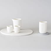 "Purist Circle Coaster White" - Coasters in white by Tina Frey