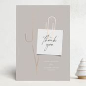"Joy Note" - Holiday Cards in Tinsel by Amy Payne - Front