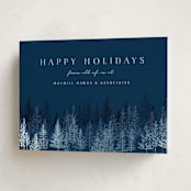"Pine Pointillism" - Holiday Cards in Midnight by Kaydi Bishop - Folded Card