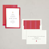 "Edged" - Holiday Cards in Poinsettia by Amy Kross - Assembled