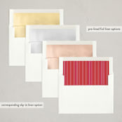"Edged" - Holiday Cards in Poinsettia by Amy Kross - Envelope Liner Options