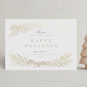 "Spread Cedars" - Holiday Cards in Snow by Amy Kross - Front