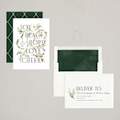 "Flora" - Holiday Cards in Greenery by Erin L. Wilson - Assembled