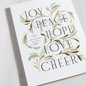 "Flora" - Holiday Cards in Greenery by Erin L. Wilson - Detail