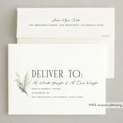 "Flora" - Holiday Cards in Greenery by Erin L. Wilson - FREE Recipient Addressing