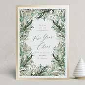 "Watercolor Surround" - Holiday Cards in Forest by Jackie Crawford - Front