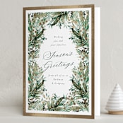 "Watercolor Surround" - Holiday Cards in Forest by Jackie Crawford - Folded Card