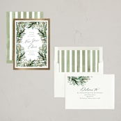 "Watercolor Surround" - Holiday Cards in Forest by Jackie Crawford - Assembled
