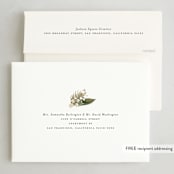 "Festive Side Ribbon Wreath" - Holiday Cards in Coal by Jackie Crawford - FREE Recipient Addressing