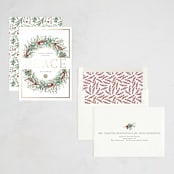 "Peace On Earth" - Holiday Cards in Candy Cane by Susan Moyal - Assembled