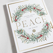 "Peace On Earth" - Holiday Cards in Candy Cane by Susan Moyal - Detail