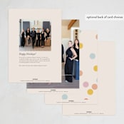"Confetti Dots" - Holiday Cards in Peach by Ellen Schlegelmilch - Back of Card Options