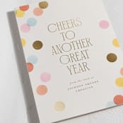 "Confetti Dots" - Holiday Cards in Peach by Ellen Schlegelmilch - Detail