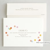 "Confetti Dots" - Holiday Cards in Peach by Ellen Schlegelmilch - FREE Recipient Addressing
