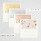 "Confetti Dots" - Holiday Cards in Peach by Ellen Schlegelmilch - Envelope Liner Options