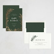 "Gilded Edge" - Holiday Cards in Forest by Michelle Taylor - Assembled