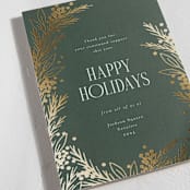 "Gilded Edge" - Holiday Cards in Forest by Michelle Taylor - Detail