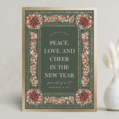 "Four Corner Painted Bow" - Holiday Cards in Forest by Jackie Crawford - Front