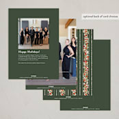 "Four Corner Painted Bow" - Holiday Cards in Forest by Jackie Crawford - Back of Card Options