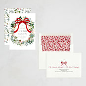 "Holiday Bow" - Holiday Cards in Candy Cane by Susan Moyal - Assembled