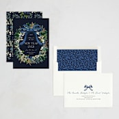 "Holiday Bow" - Holiday Cards in Blue Spruce by Susan Moyal - Assembled