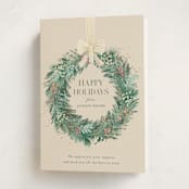"Natural Wreath" - Holiday Cards in Vanilla by frau brandt - Folded Card